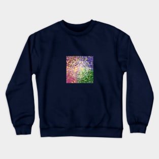 Floral background on a colorful substrate in the colors of red, purple, violet. Crewneck Sweatshirt